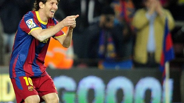 Lionel Messi slaví svůj gól do sítě San Sebastianu. Lionel Messi slaví svůj gól do sítě San Sebastianu.