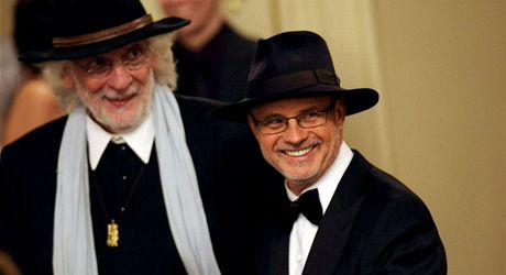 Michal Horáek a Petr Hapka na premiée Kudykamu.