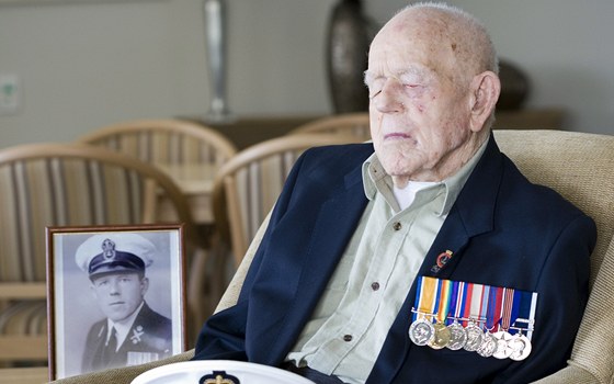 Australský veterán Claude Choules slaví 110. narozeniny