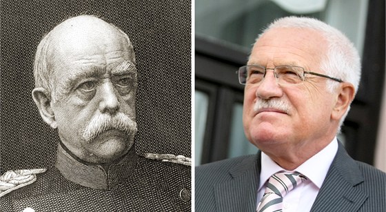 Bývalý nmecký kanclé Otto von Bismarck a eský prezident Václav Klaus