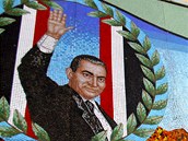 Mozaika se svrenm egyptskm prezidentem Husn Mubarakem v pmoskm letovisku Sharm el Sheik.