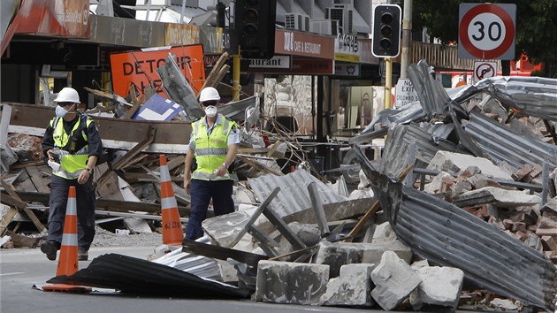 Následky zemtesení ve mst Christchurch na Novém Zélandu (2. bezna 2011)