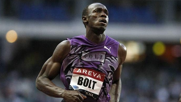 Usain Bolt na mítinku Diamantové ligy v Paříži Usain Bolt na mítinku Diamantové ligy v Paříži