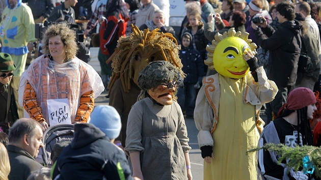 Karnevalový prvod masek v Milevsku