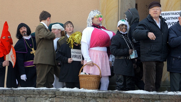 Karnevalový prvod masek v Milevsku