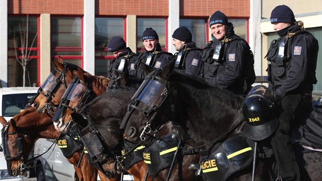 Policie dohlíí na zápas Baníku Ostrava se Sigmou Olomouc