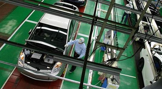 Továrna japonské automobilky Toyota.