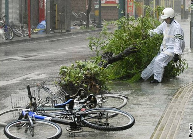 Silný vítr vyvracel stromy, pevracel nejen bicykly, ale i nákladní auta.