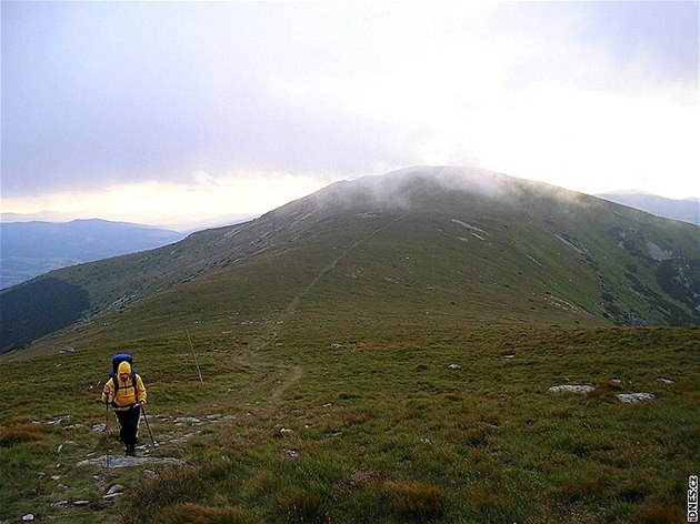 Vysoké Tatry z vrcholu Kráovy hoe.