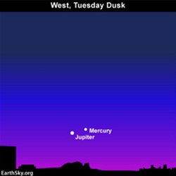 Merkur na podveern obloze