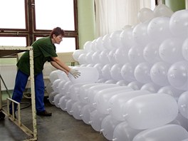Jaroslava Mikankov s nafukovacmi rehabilitanmi balony.
