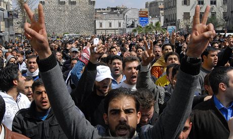 Protivldn protesty v Damaku (25. bezna 2011)