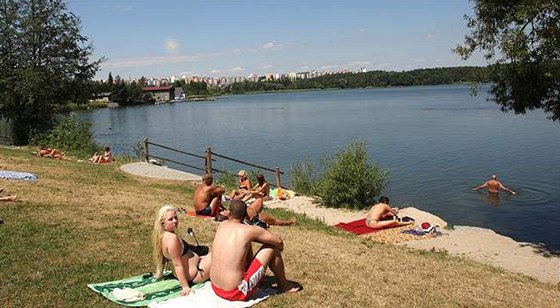 Velký Bolevecký rybník je v Plzni zejm nejoblíbenjím místem ke koupání.