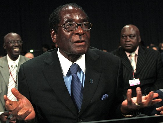 Zimbabwský prezident Robert Mugabe v Kodani