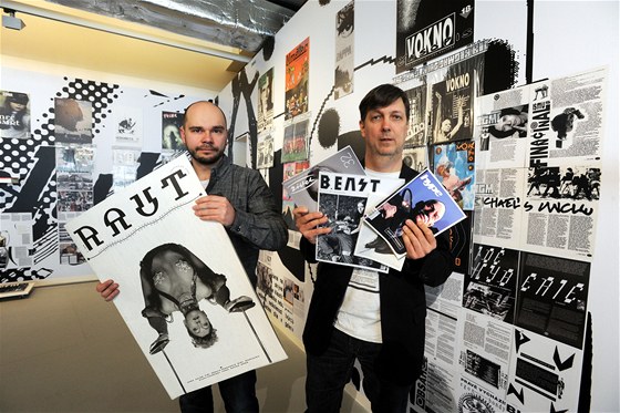 Iniciátoi výstavy BigMag Bohumil Vaák (vlevo) a Ale Najbrt