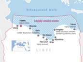 mapka - Kde se v Libyi bojuje