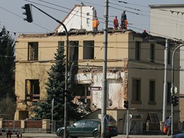 Demolice vily . 731 ve Steleck ulici v Hradci Krlov