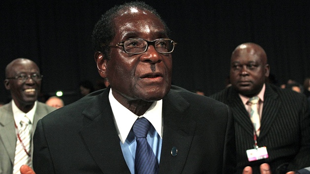 Zimbabwský prezident Robert Mugabe v Kodani