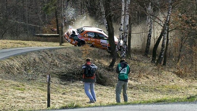 Havárie během Valašské Rally 2010. Havárie během Valašské Rally 2010.