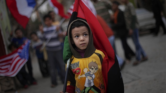 Demonstrace proti Kaddáfímu v Benghází (31. bezna 2011)