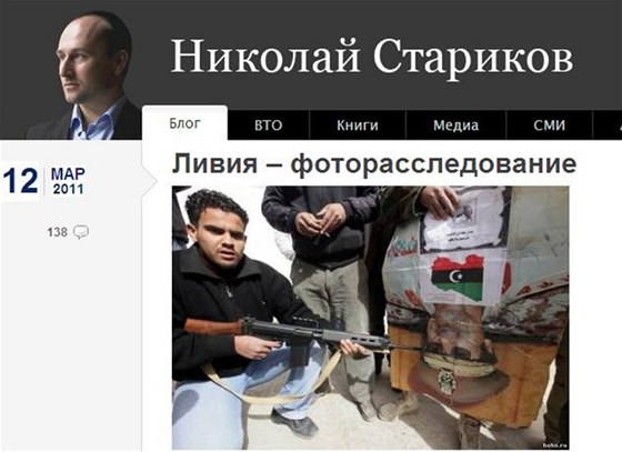 Web ruského novináe Nikolaje Starikova