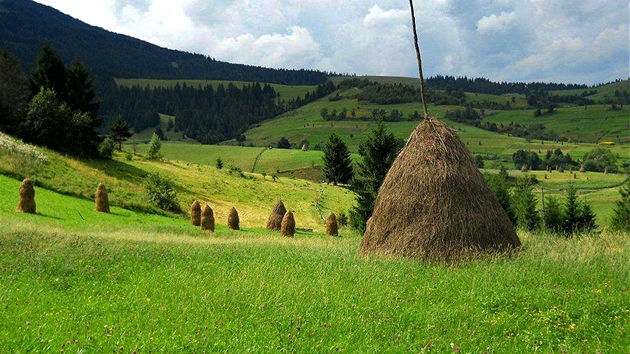 Poloniny jsou typické táhlými hebeny a mnostvím luk a pastvin.