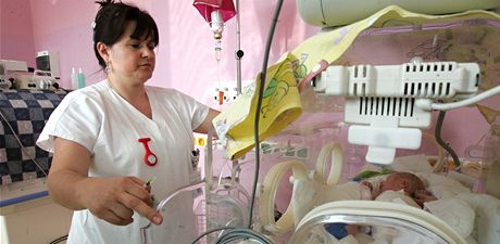 Dtská sestra Vladimíra Draková v nov zrekonstruovaném kojeneckém centru