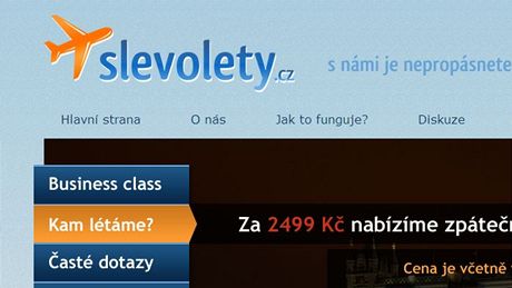Stránka slevolety.cz