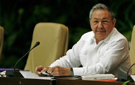 Raúl Castro na VI. sjezdu kubánských komunist (16. dubna 2011)
