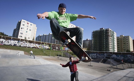 Nový skatepark v sídliti Nad Lunicí v Táboe. 