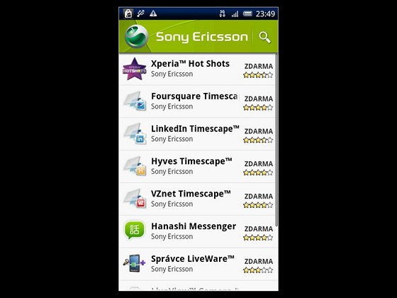 Sony Ericsson Android Market