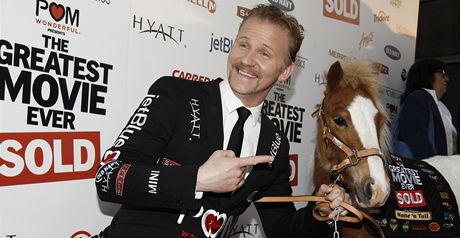 Filma Morgan Spurlock na premiée svého nového filmu.