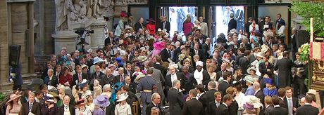Westminstersk opatstv se pln svatebnmi hosty. (29. dubna 2011)