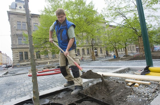 Rekonstrukce parku na Mikuláském námstí v Plzni