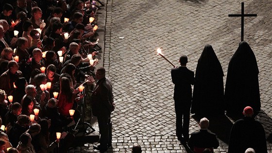 Vatikánské ulice ped sobotní veerní vigílií  (23. dubna 2011)