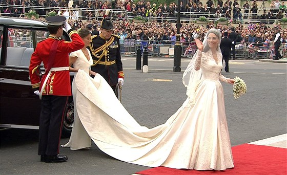 Kate Middletonová ve Westminsterském opatství. (29. dubna 2011)