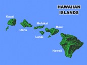 Mapa havajskch ostrov