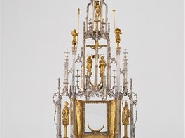 Monstrance z Hnanic Erharta Eferdingera z roku 1524. Vce ne metrov dlo tvo sten zlacen stbro.