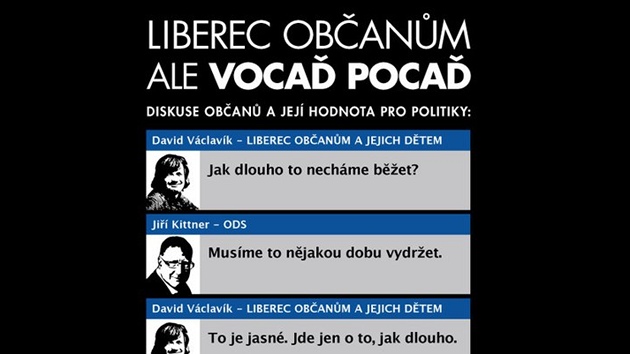 Internetová dílka glosují politickou situaci v Liberci. Autor parodického obrázku se inspiroval plakátem filmu Kuky se vrací. Tvá ovem patí bývalému dlouholetému primátorovi Liberce Jiímu Kittnerovi.