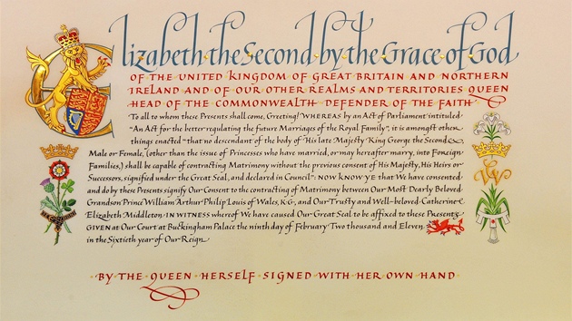 Britská královna Albta II. ve tvrtek dala formální svolení ke svatb svého...