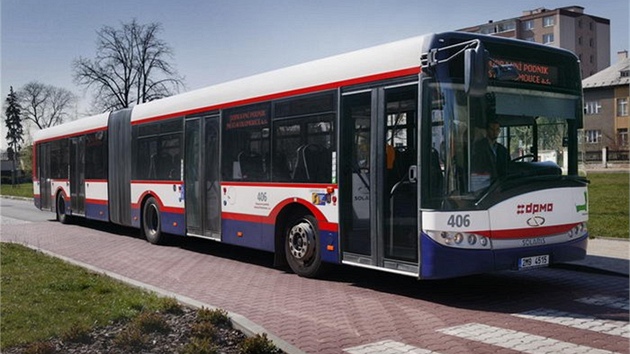 Autobus dopravního podniku msta Olomouce.