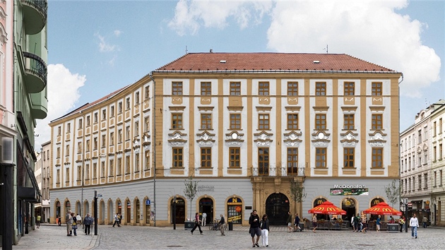 Vizualizace plánované podoby rekonstruovaného barokního Salmova paláce, který stojí na olomouckém Horním námstí.