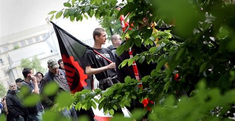 Jednaticetiletý cizinec pronesl pi shromádní pravicových extremist 1. máje v parku Kolit v Brn projev, který policie povauje za závadný. Ilustraní snímek