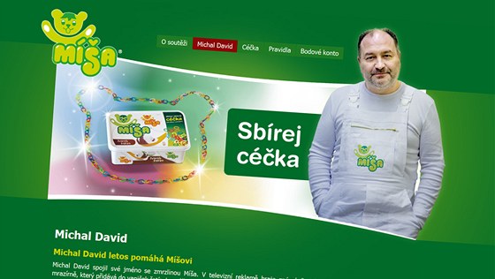 Zpvák Michal David jako tvá reklamní kampan na zmrzlinu Mía.