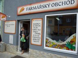 Prvn kamenn farmsk obchod v Plzni na Slovanech