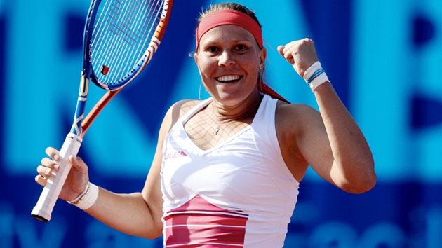 Lucie Hradecká se raduje z triumfu na Strabag Prague Open Lucie Hradecká se raduje z triumfu na Strabag Prague Open
