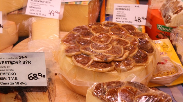 Sýry z prodejny manel Stakových v jihlavské ulici Matky Boí.