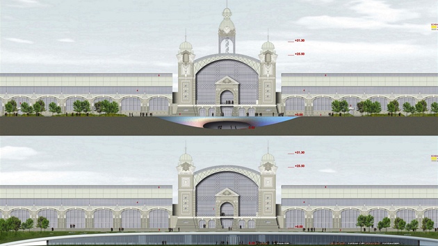 Vizualizace návrhu rekonstrukce Prmyslového paláce v Praze