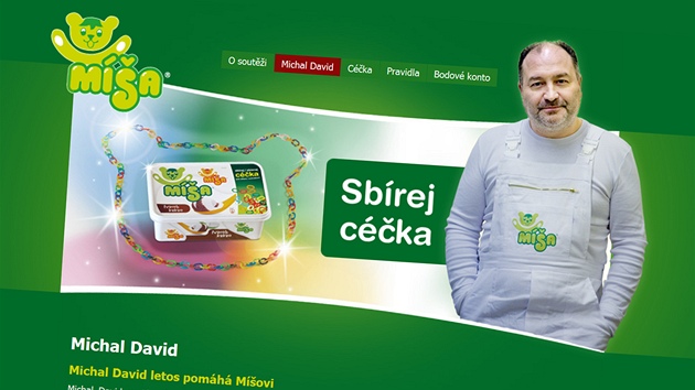 Zpěvák Michal David jako tvář reklamní kampaně na zmrzlinu Míša. Zpěvák Michal David jako tvář reklamní kampaně na zmrzlinu Míša.
