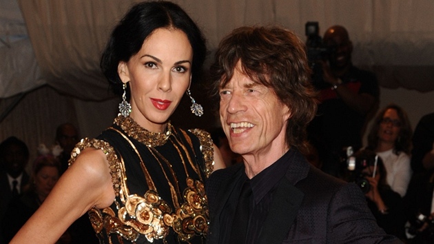 Mick Jagger and L'Wren Scottová